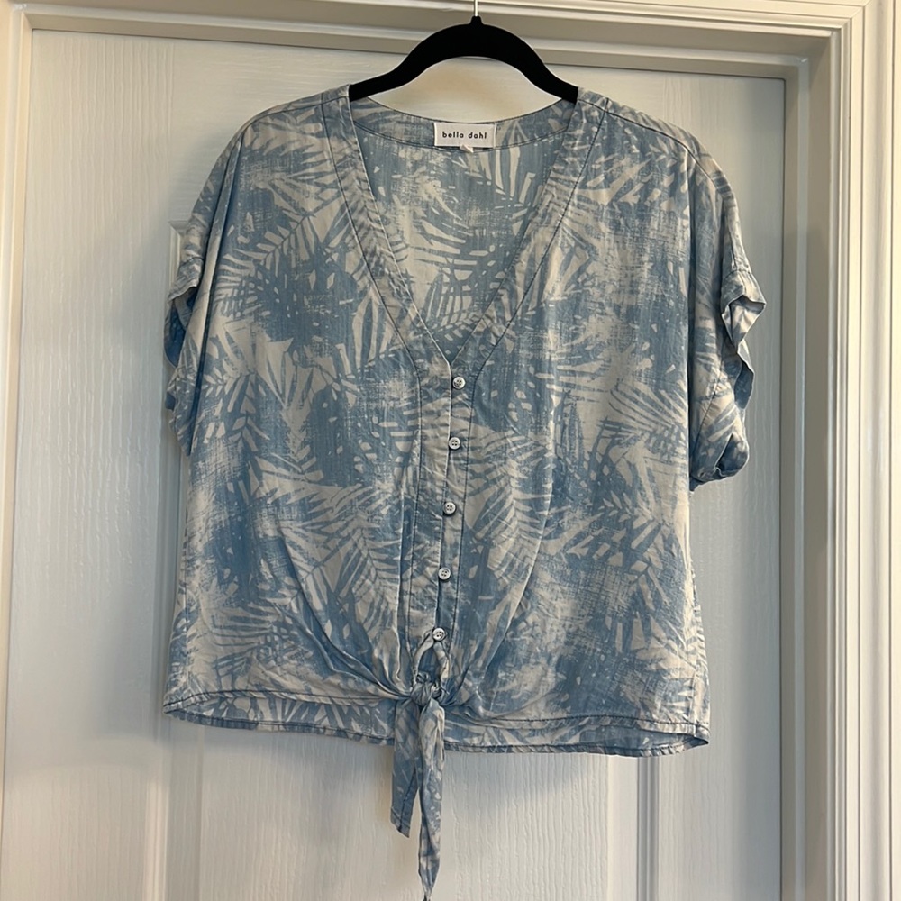 Tropical Tie Front Top